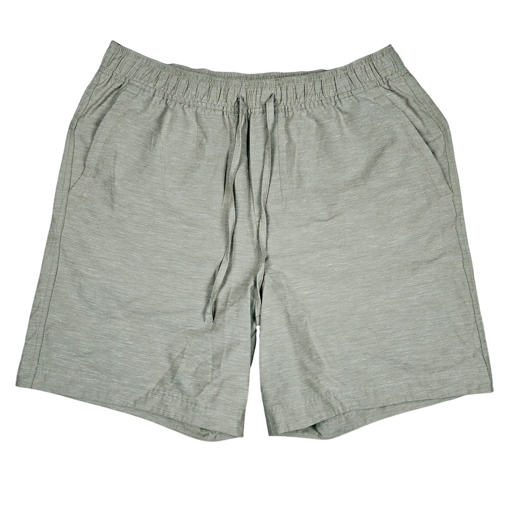 Lululemon (Men's Medium) Green Tan Lululinen Pull On Short's 7" Linen Athletic